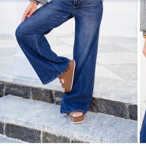 Judy Blue Dark Blue Wide Leg Jeans